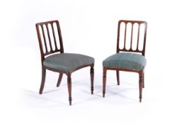 A set of ten George III mahogany dining chairs