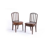 A set of ten George III mahogany dining chairs