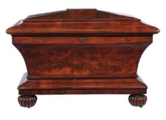 A George IV mahogany wine cooler