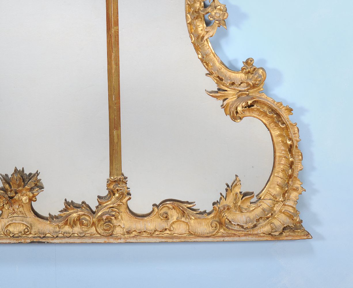 A carved giltwood overmantel mirror in George III style - Image 4 of 5