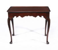 A George II Irish mahogany silver table