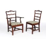 A matched set of twenty mahogany dining chairs