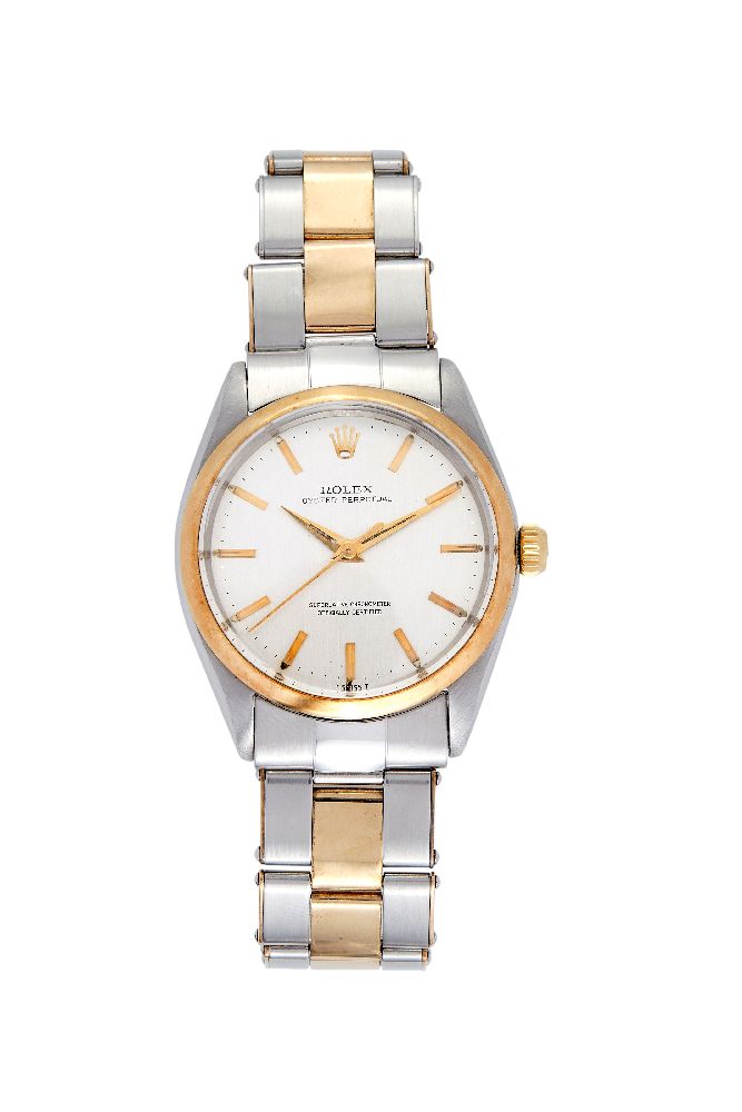 Rolex, Oyster Perpetual, ref. 1002, a bi-metal bracelet watch