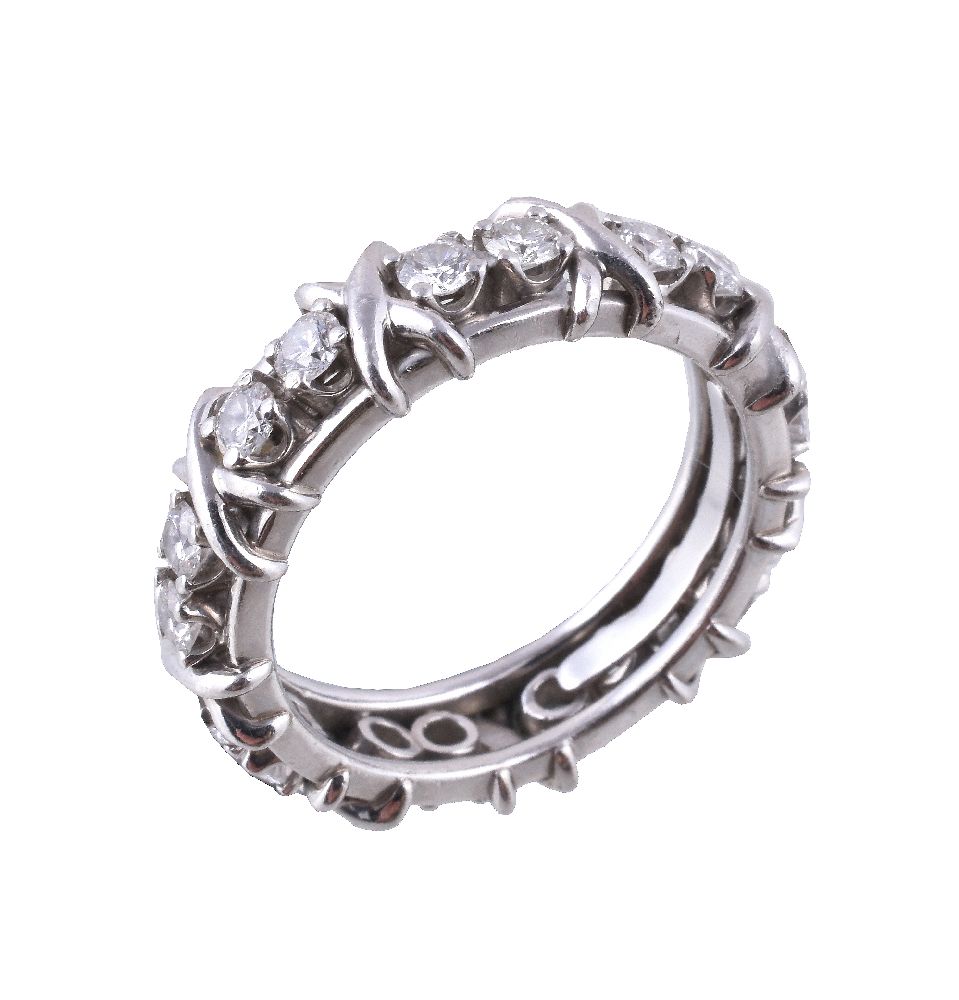 A platinum diamond eternity ring by Schlumberger Studios for Tiffany & Co.
