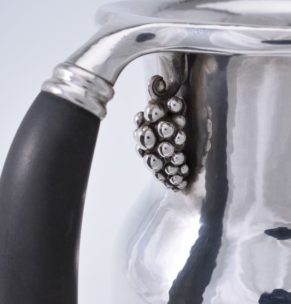 ϒ Georg Jensen, a Danish silver Grape pattern pitcher or jug - Image 2 of 3