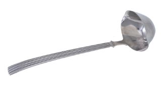 Georg Jensen, a Danish silver Bernadotte pattern soup ladle