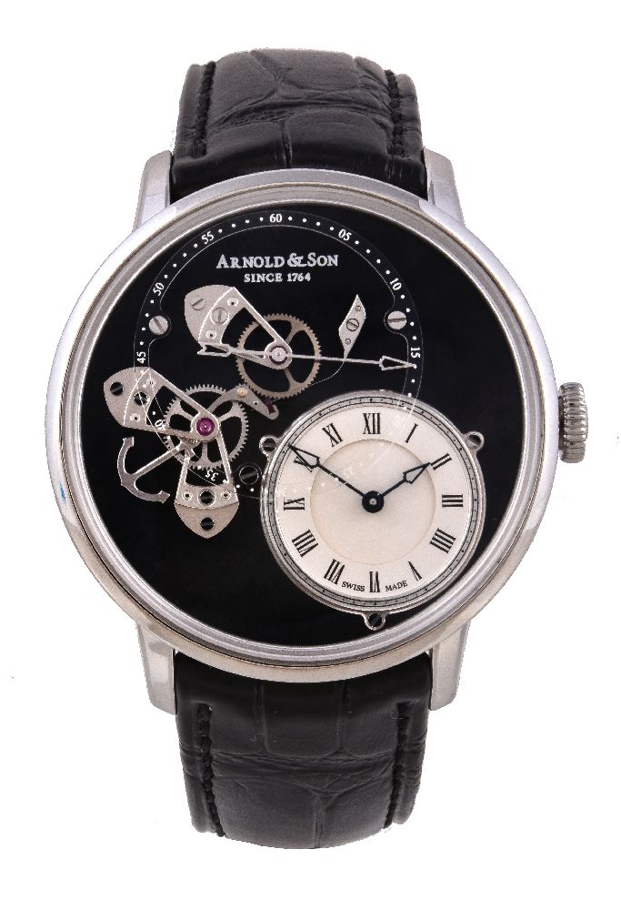 Arnold & Son, DSTB True Beat, ref. 1ATAS.S02A, a limited edition stainless steel wristwatch