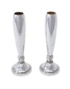 Georg Jensen, a pair of Danish silver Sølv bud vases