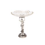 An Italian silver figural centre stand