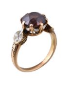 An 1880s brown zircon ring reputedly by Carlo Giuliano