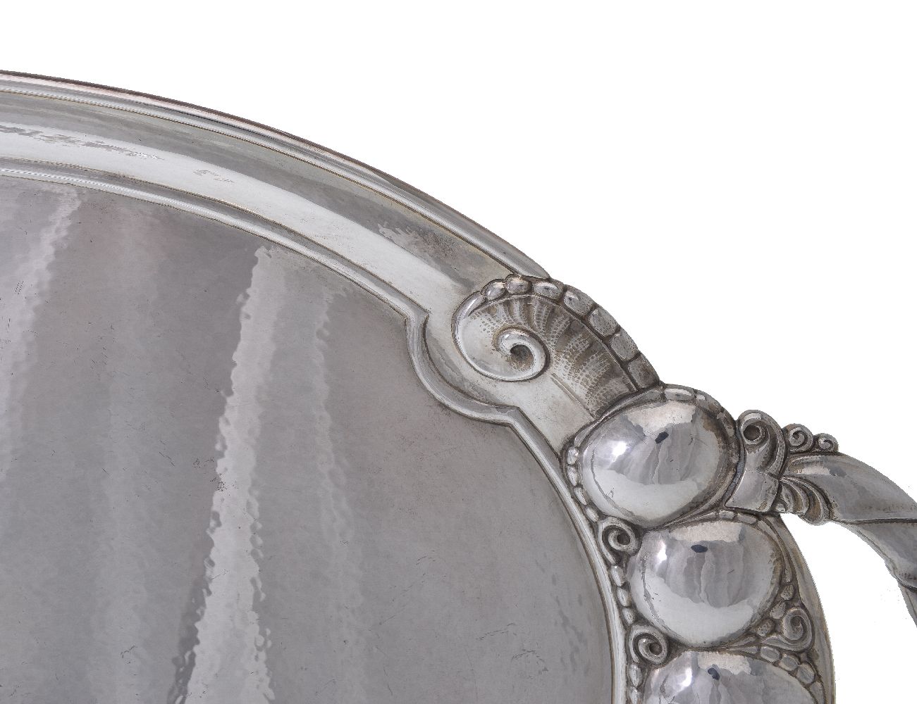 Georg Jensen, a Danish silver twin handled oval tray - Image 2 of 4