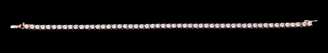 A diamond line bracelet by Cartier