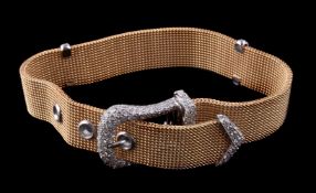 A diamond set buckle bracelet by Tiffany & Co.
