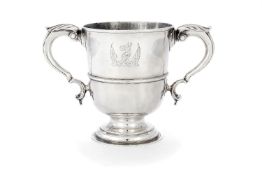 A George II English provincial silver two handled cup by Isaac Cookson