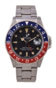 Rolex, Oyster Perpetual GMT-Master, ref. 1675, a stainless steel bracelet watch