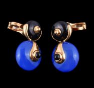 A pair of hardstone earrings by Marina B