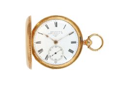 Brillman & Co., an 18 carat gold full hunter pocket watch