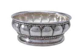 Georg Jensen, a Danish silver Melon centrepiece bowl