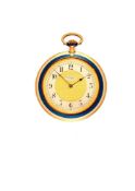 Movado, an 18 carat gold open face pocket watch