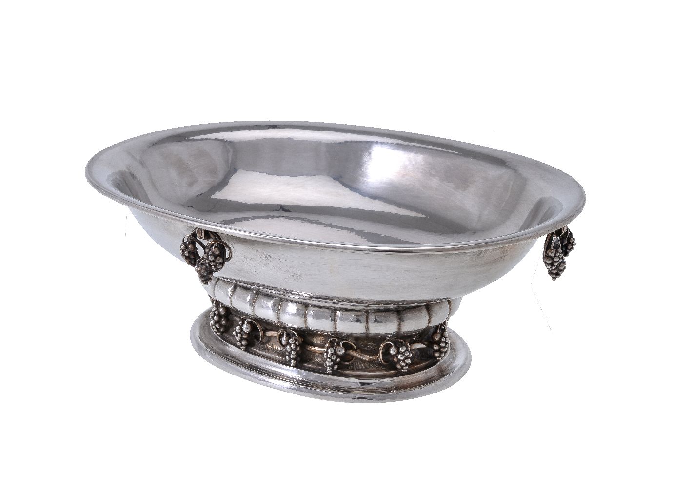 Georg Jensen, a Danish silver Grape pattern centrepiece bowl