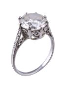 A 1930s single stone diamond ring