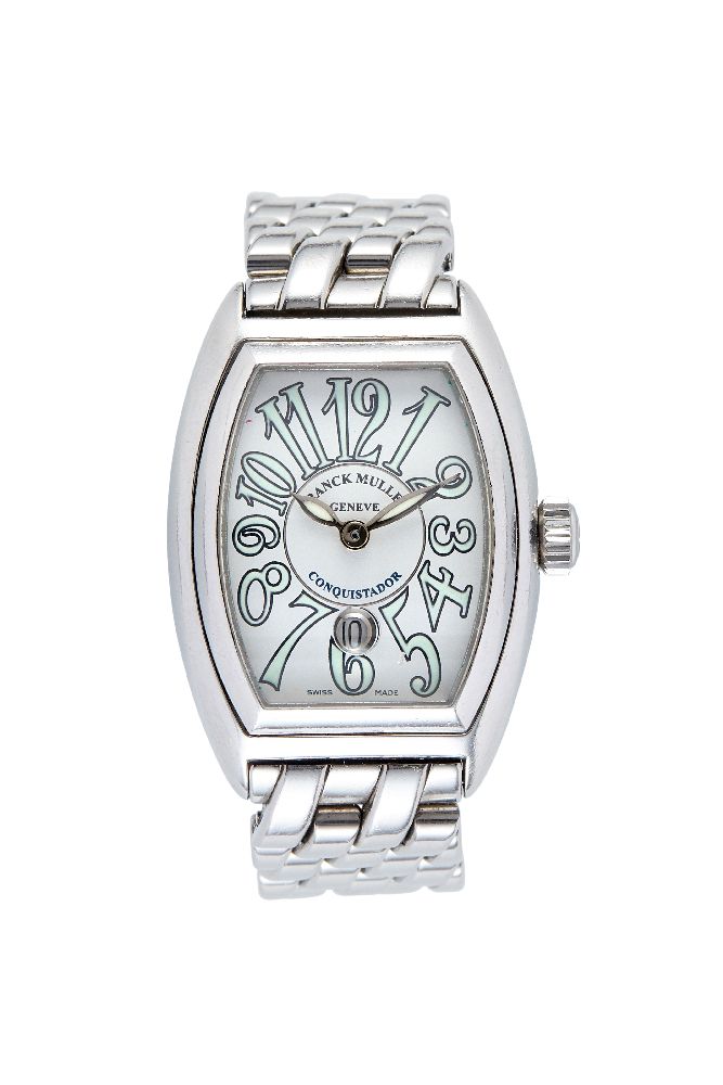 Franck Muller, Conquistador, a lady's stainless steel bracelet watch