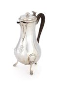 A French Louis XVI silver baluster coffee jug