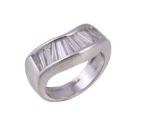 A diamond wishbone dress ring