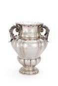 An Italian silver large twin handled vase by Arno Fassi