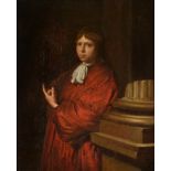 Dutch School (17th century)Portrait of young man in a red coat