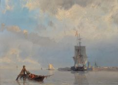 Attributed to Hermanus Koekkoek (Dutch 1815-1882) On the Zuider Zee