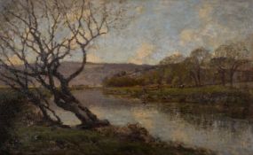 Jose Weiss (British 1859-1919)River landscape
