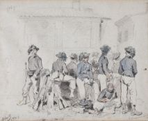 French School (19th century), Before the battle