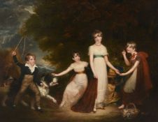 Attributed to Sir William Beechey (British 1753-1839)The Stirling Children