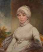 Attributed to William Beechey (British 1753-1839) Portrait of a lady in white