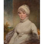 Attributed to William Beechey (British 1753-1839) Portrait of a lady in white