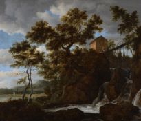 Jacob Van Ruisdael (Dutch 1628- 1682)Landscape with a Waterfall