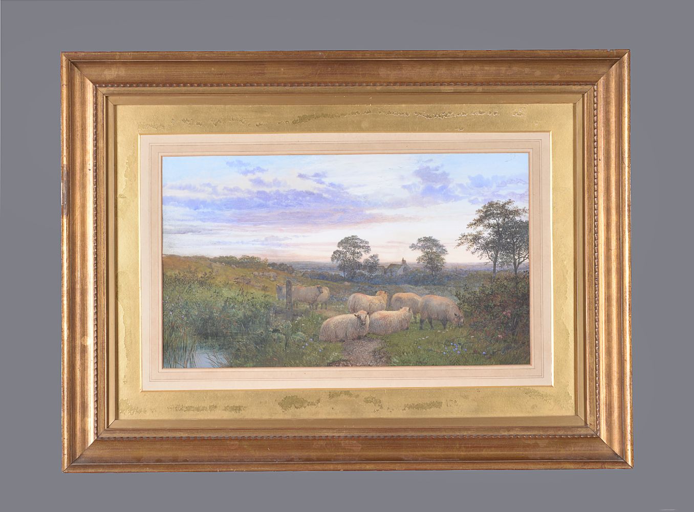 George Shalders (British 1826-1873)Sheep at dusk - Image 2 of 2