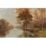 Albert Rigelot (French 1862-1932) River landscape