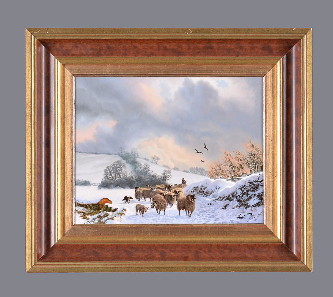 λ Daniel van der Putten (Dutch b.1949), Snow Drifting in Hopcrafts Fields - Image 2 of 2