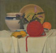 Oscar Ghiglia (Italian 1876-1945)Still life with lemons and wool