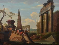 Italian School (19th century)A capriccio landscape