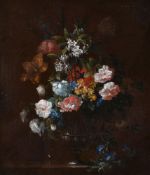 Follower of Jean-Baptiste MonnoyerStill life of flowers in a vase