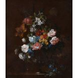 Follower of Jean-Baptiste MonnoyerStill life of flowers in a vase