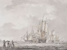 William Anderson (Scottish 1757-1837)Waving farewell to the fleet