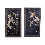 ϒ A pair of black lacquer Panels