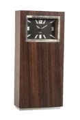 ϒ David Linley, a walnut, rosewood and chromium plated timepiece