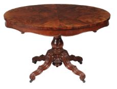 A Victorian mahogany oval centre table