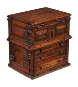 A Charles II oak commode