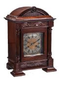 A German mahogany bracket clock, Junghans